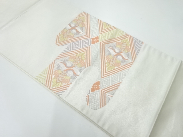 JAPANESE FUKURO OBI / WOVEN CRANES